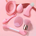 Face Cleansing Brush set Silicone Face Wash Brush Makeup Brush Cleaning Bowl Beauty Sponge Blackhead Shovel Facial Cleaner Tools