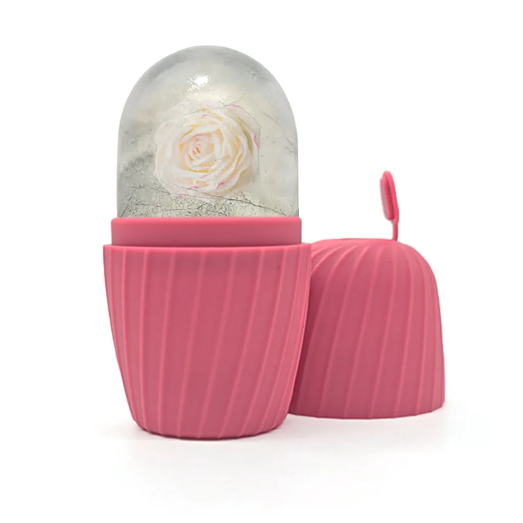 Facial Ice Roller Silicone Ice Cube Tray Reusable Ice Ball Massager Face Lifting Contouring Reduce Acne Skin Care Beauty Tool
